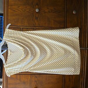 NWOT Banana Republic tile pattern cowl neck blouse. Women's L